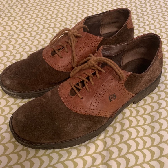 Men’s size 13 Born leather & suede saddle shoe - Picture 2 of 4